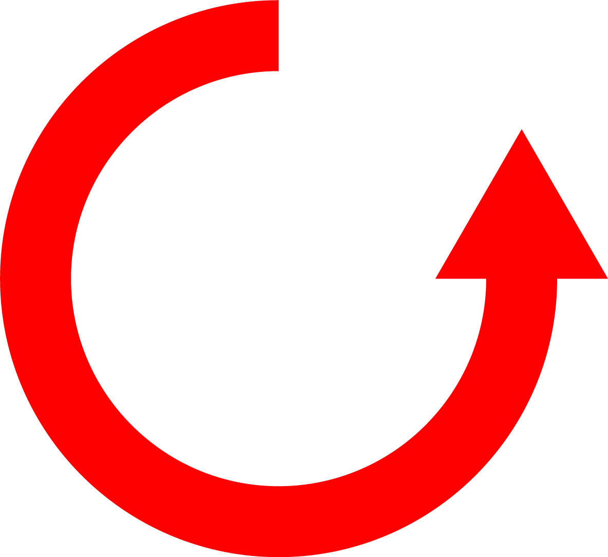 Red Round Arrow PNG
