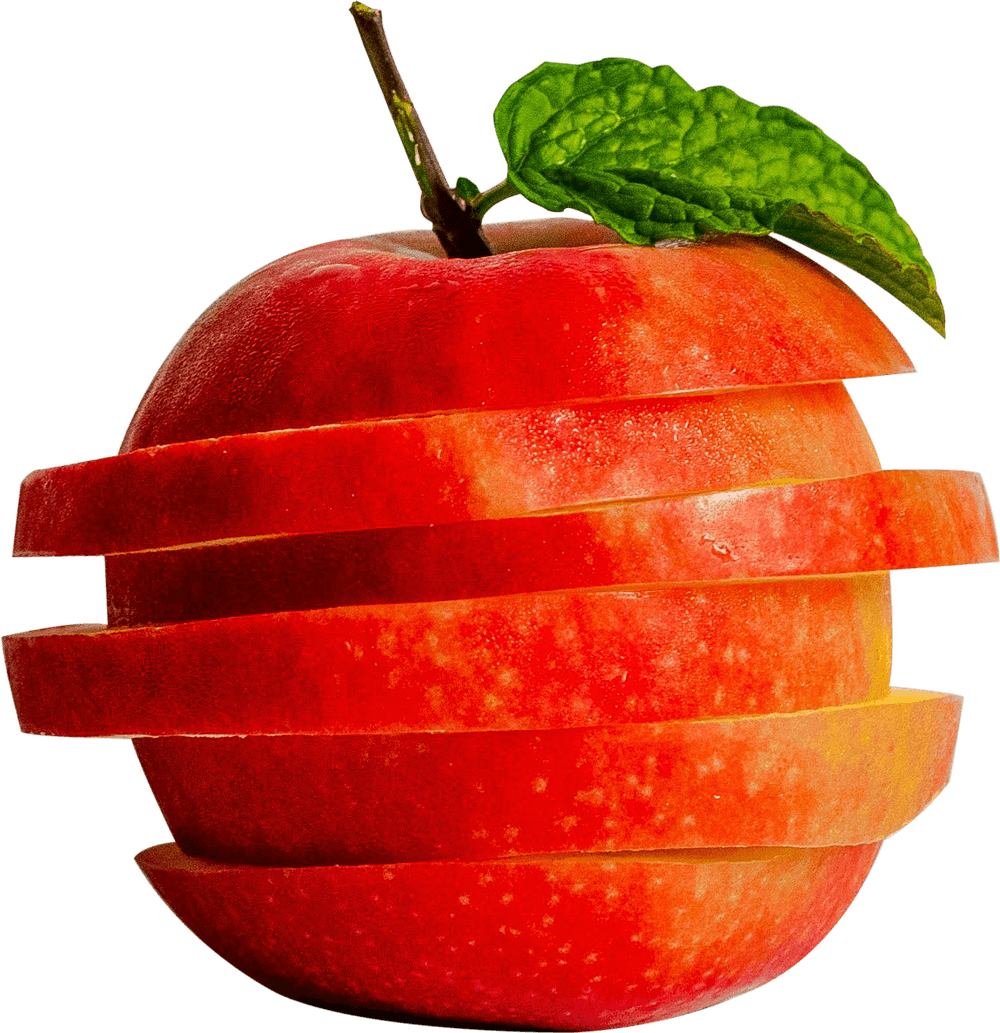 Cut Apple PNG