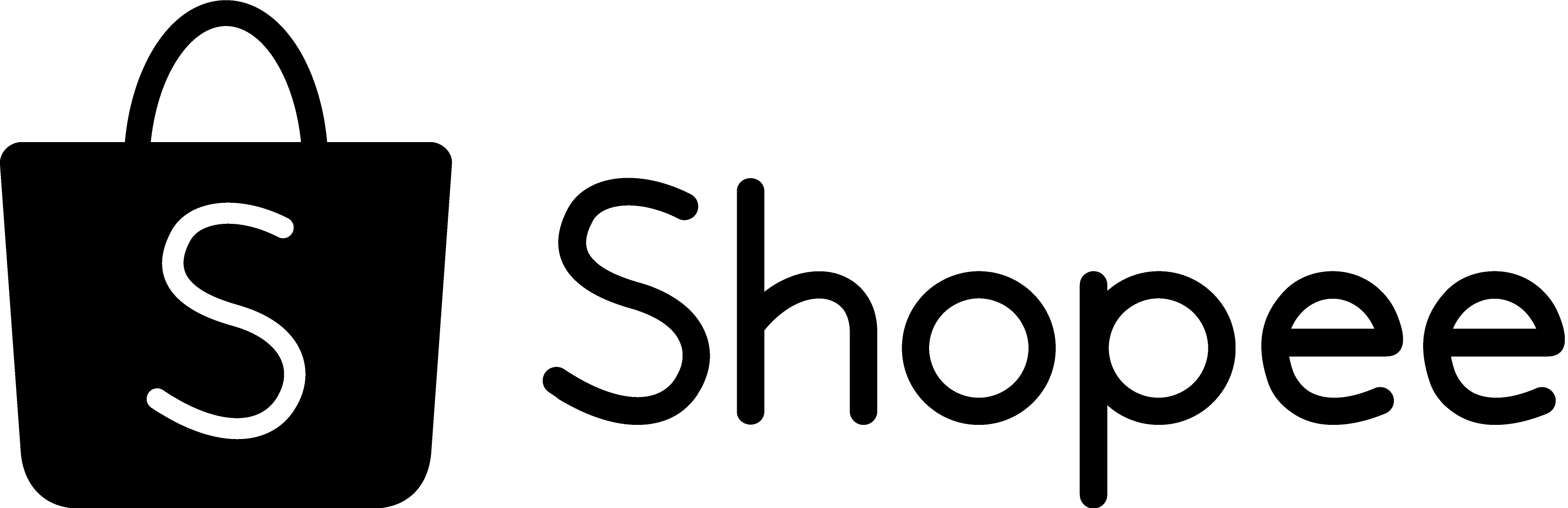 Black Shopee Logo PNG