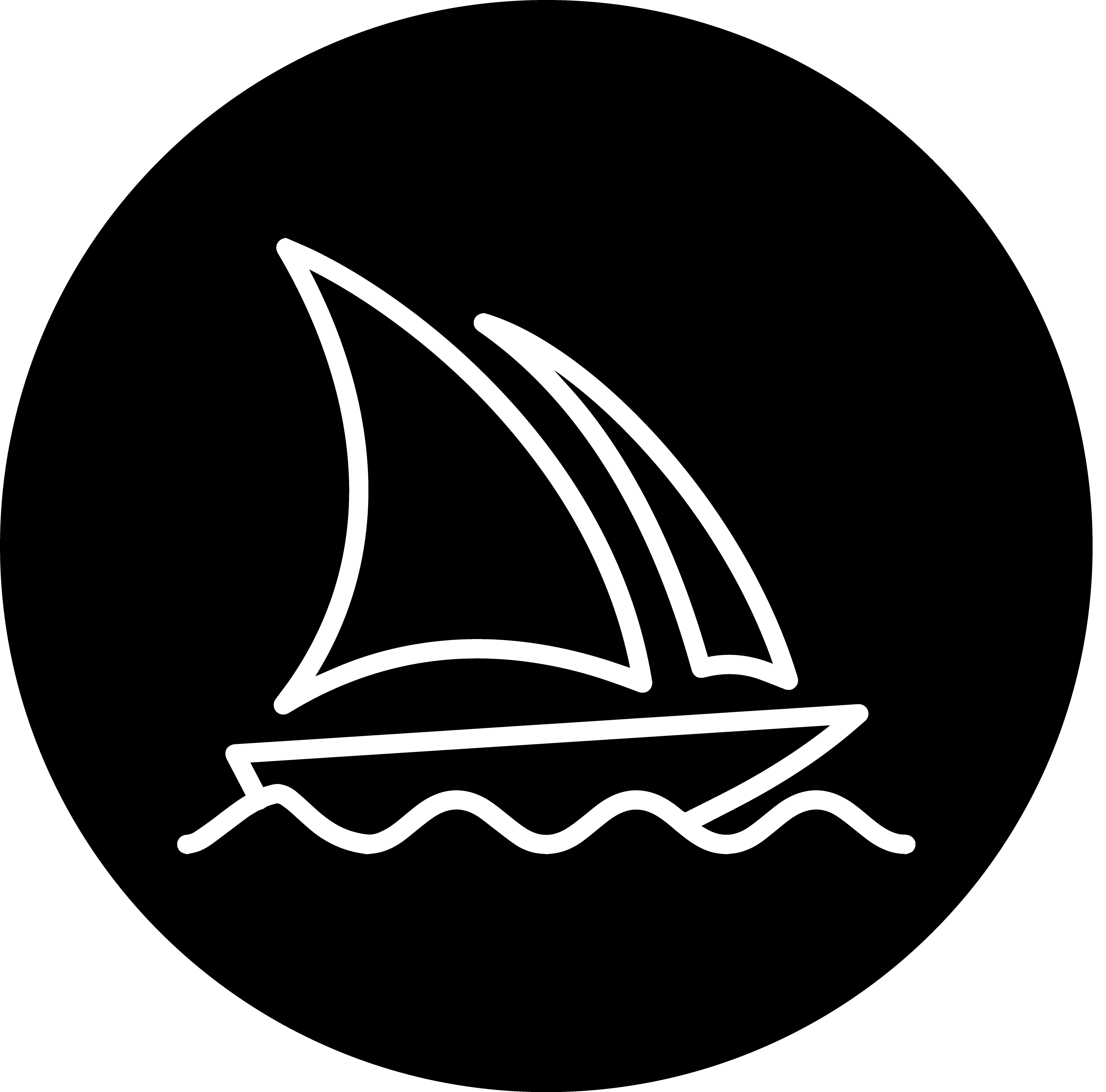 Circle Midjourney Logo Black PNG