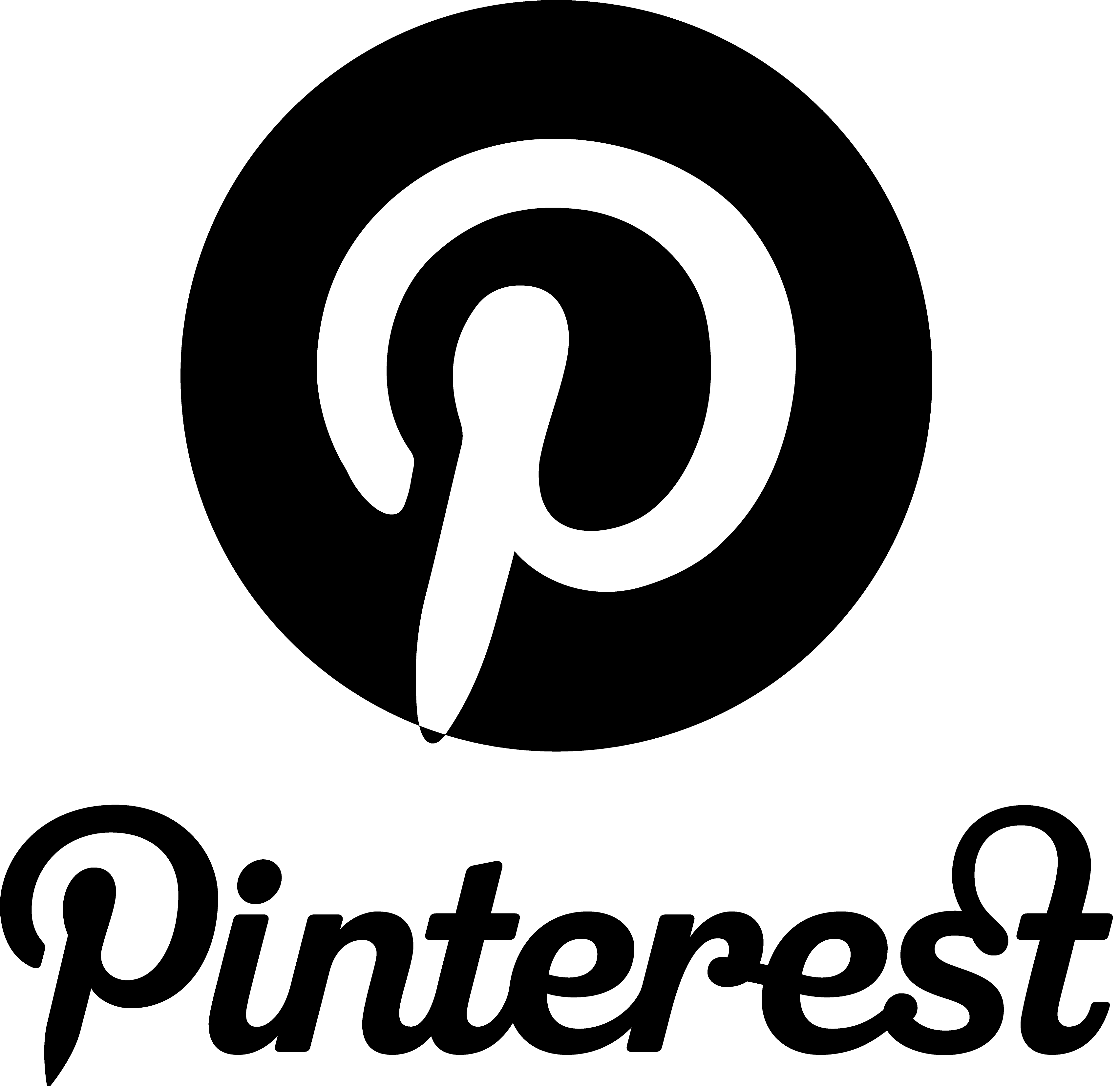 Pinterest Logo Black PNG