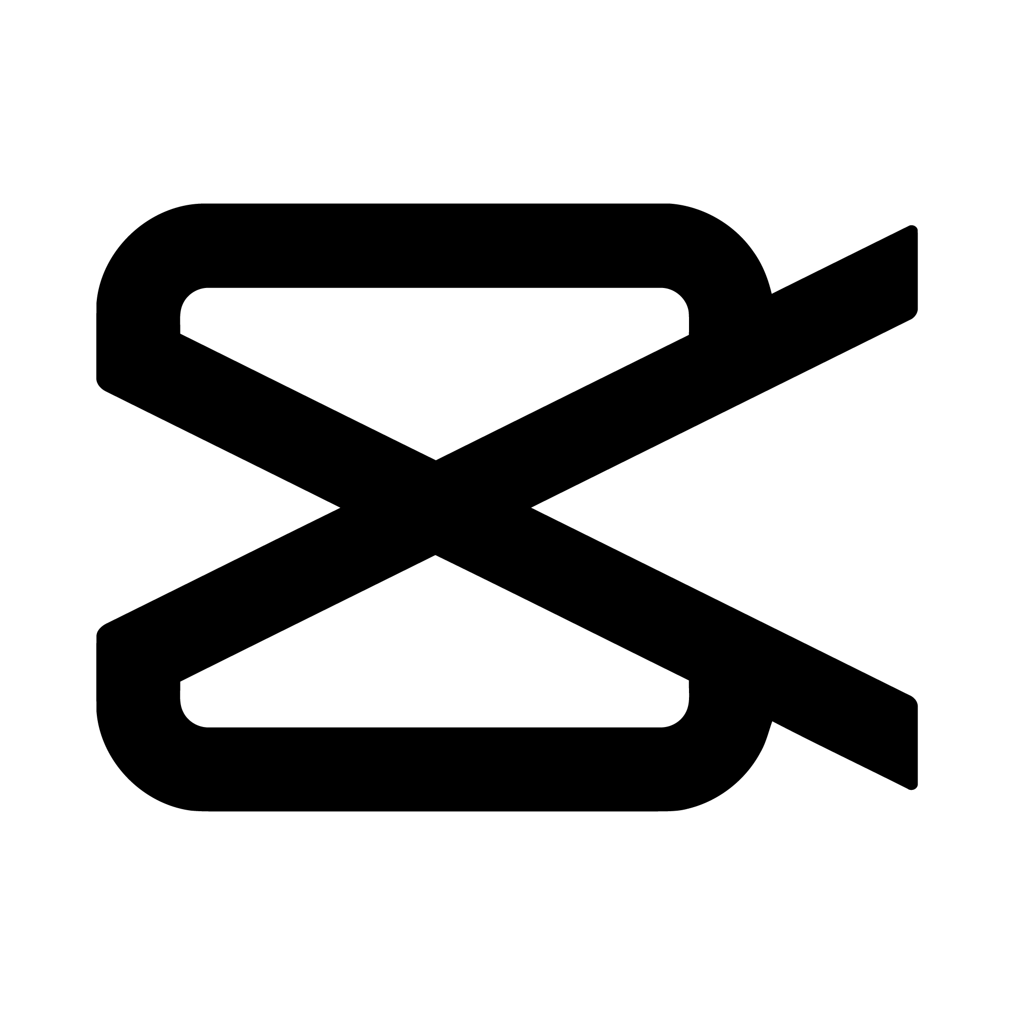 CapCut Logo PNG white