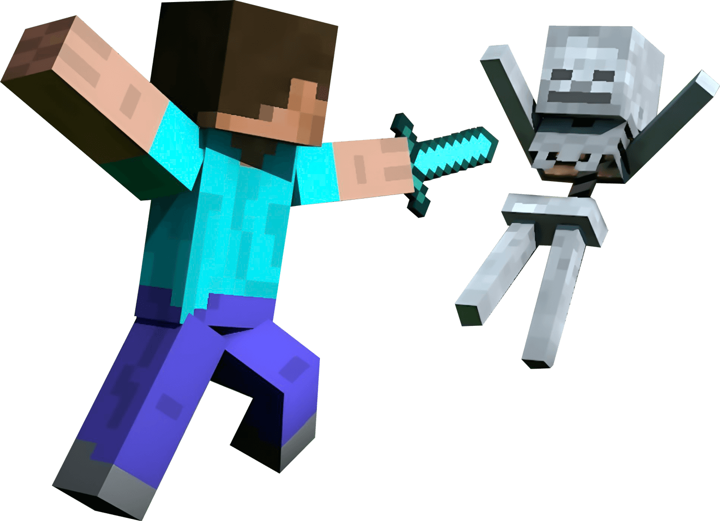 Minecraft Fighting PNG