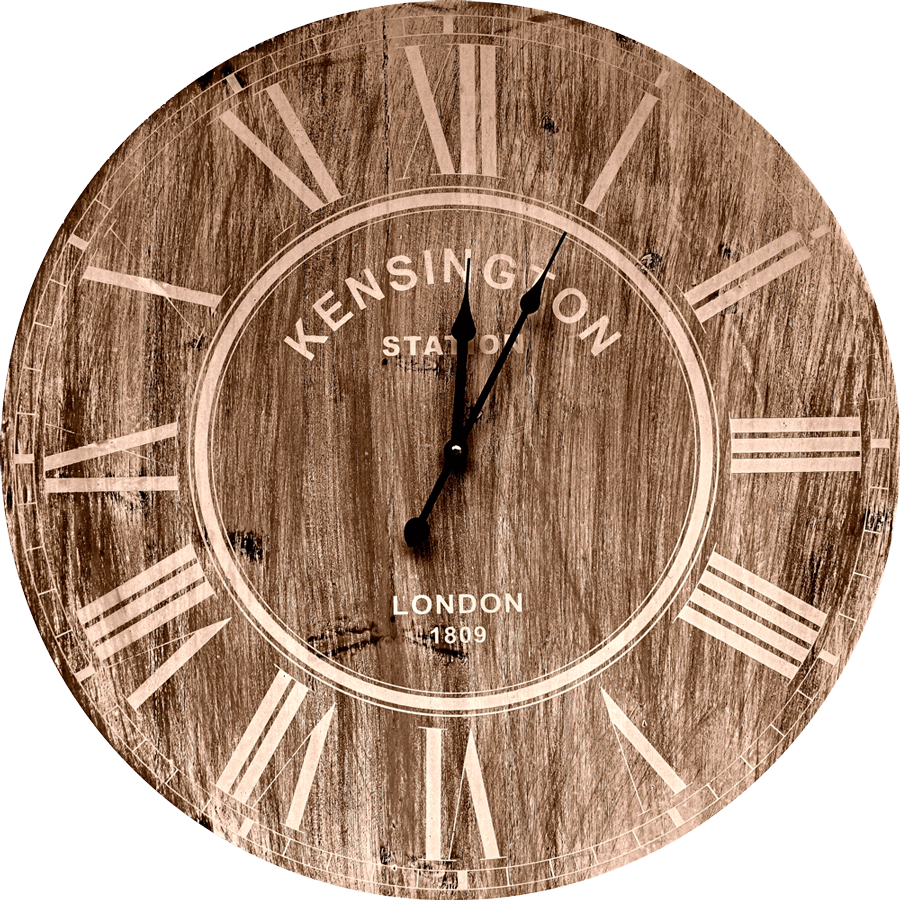 Wooden Wall Clock PNG