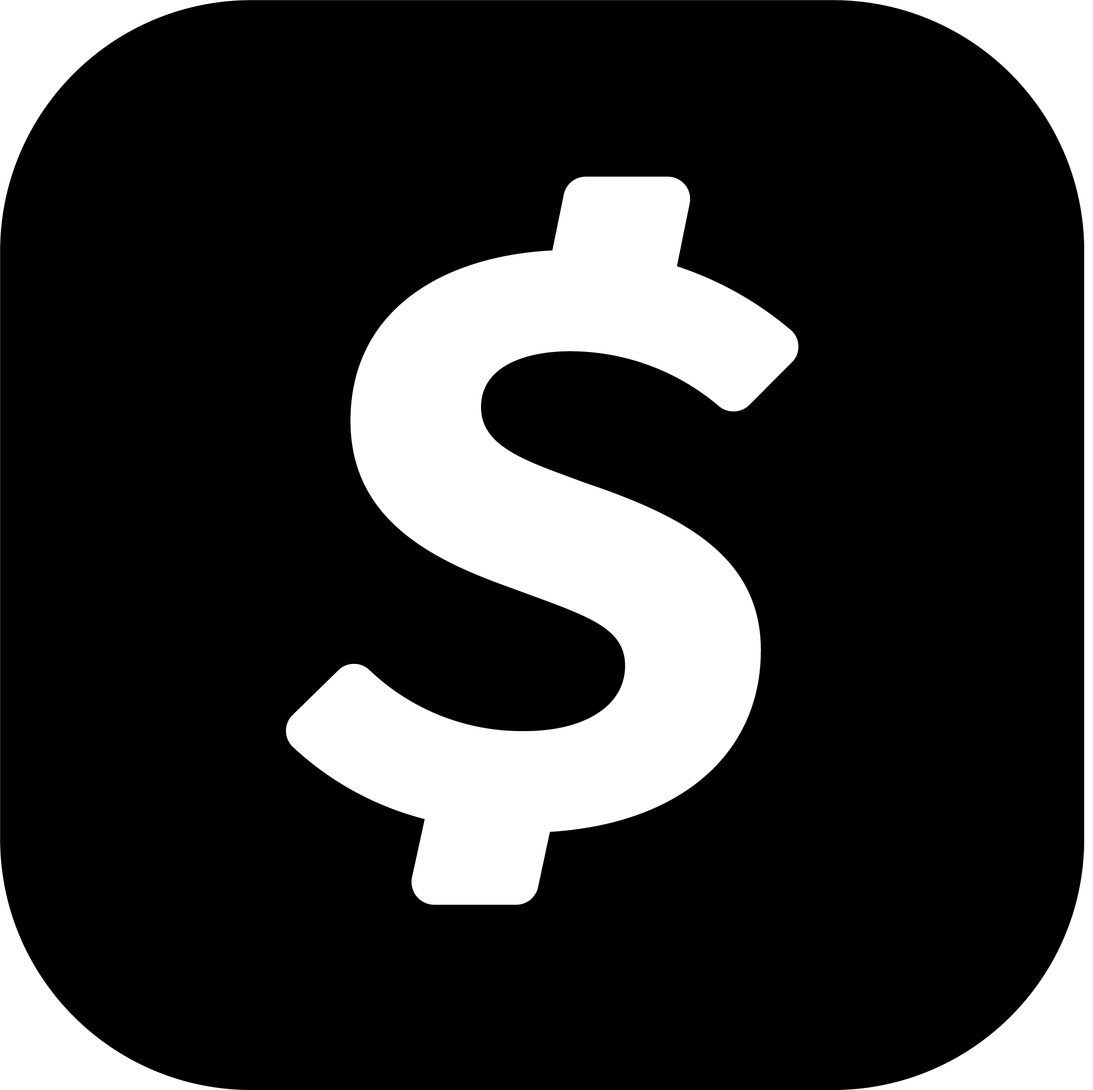 Cash App Logo Square Black PNG
