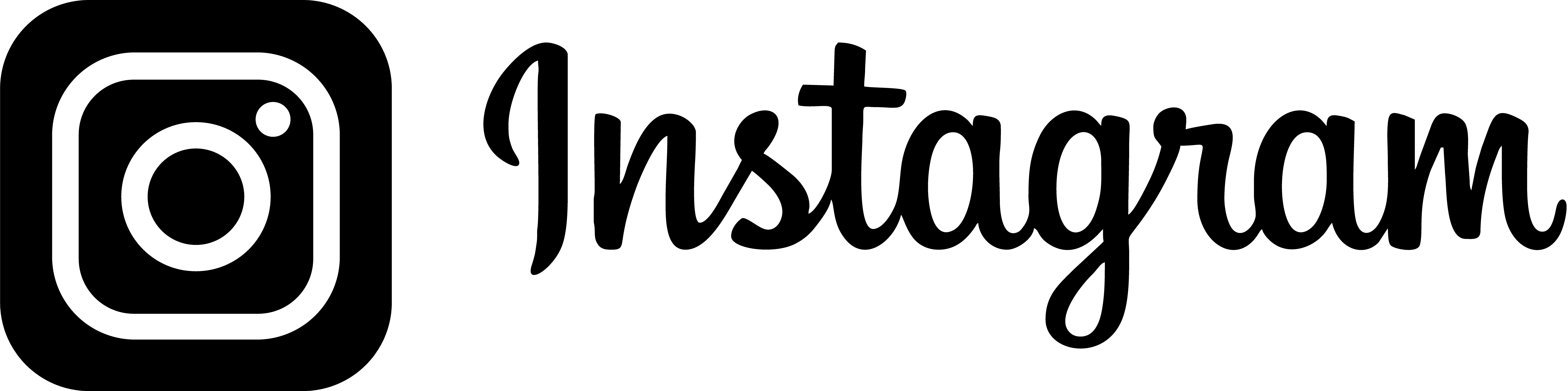 Black Instagram Logo With Name PNG