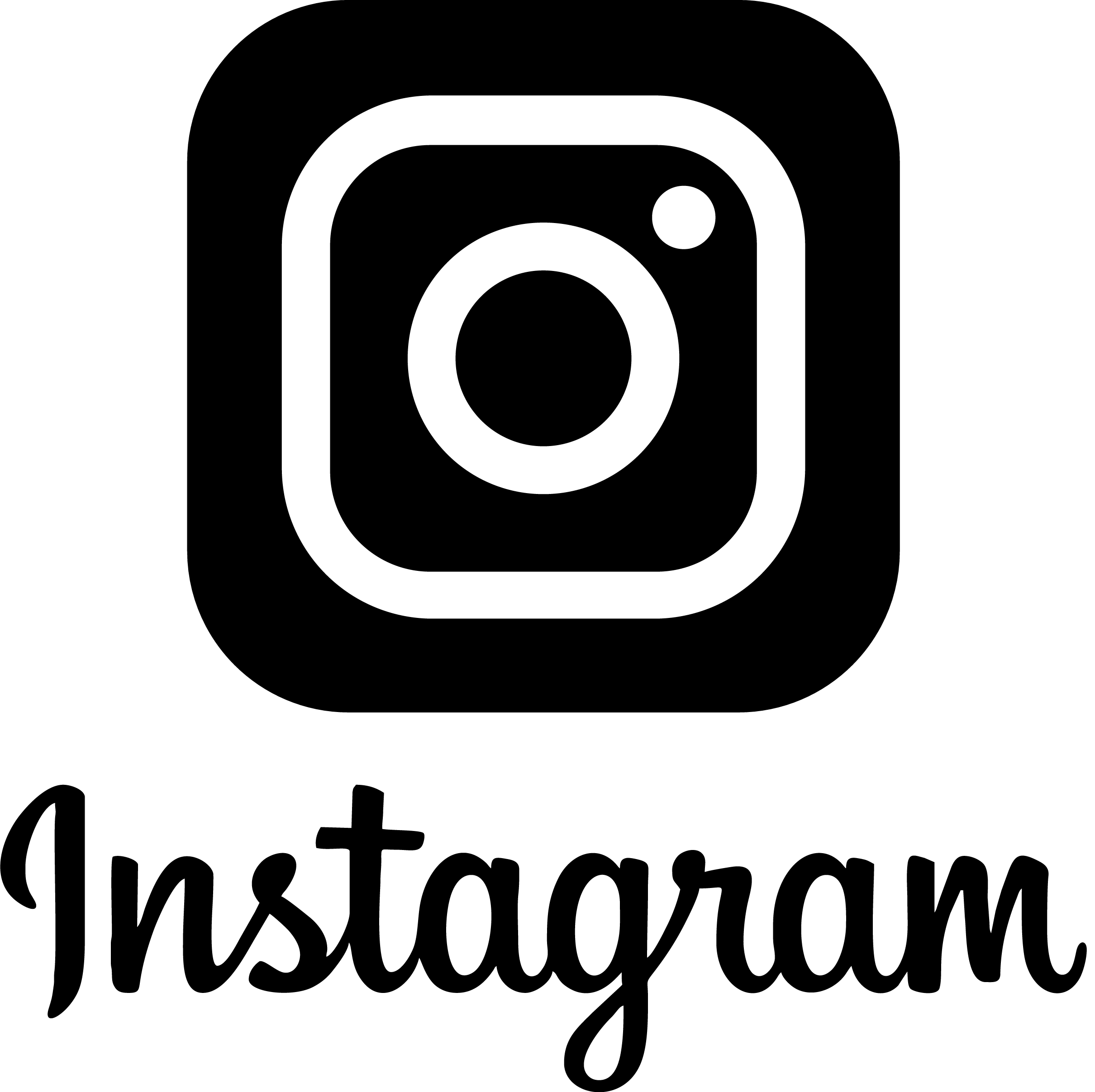 Black Instagram PNG Logo