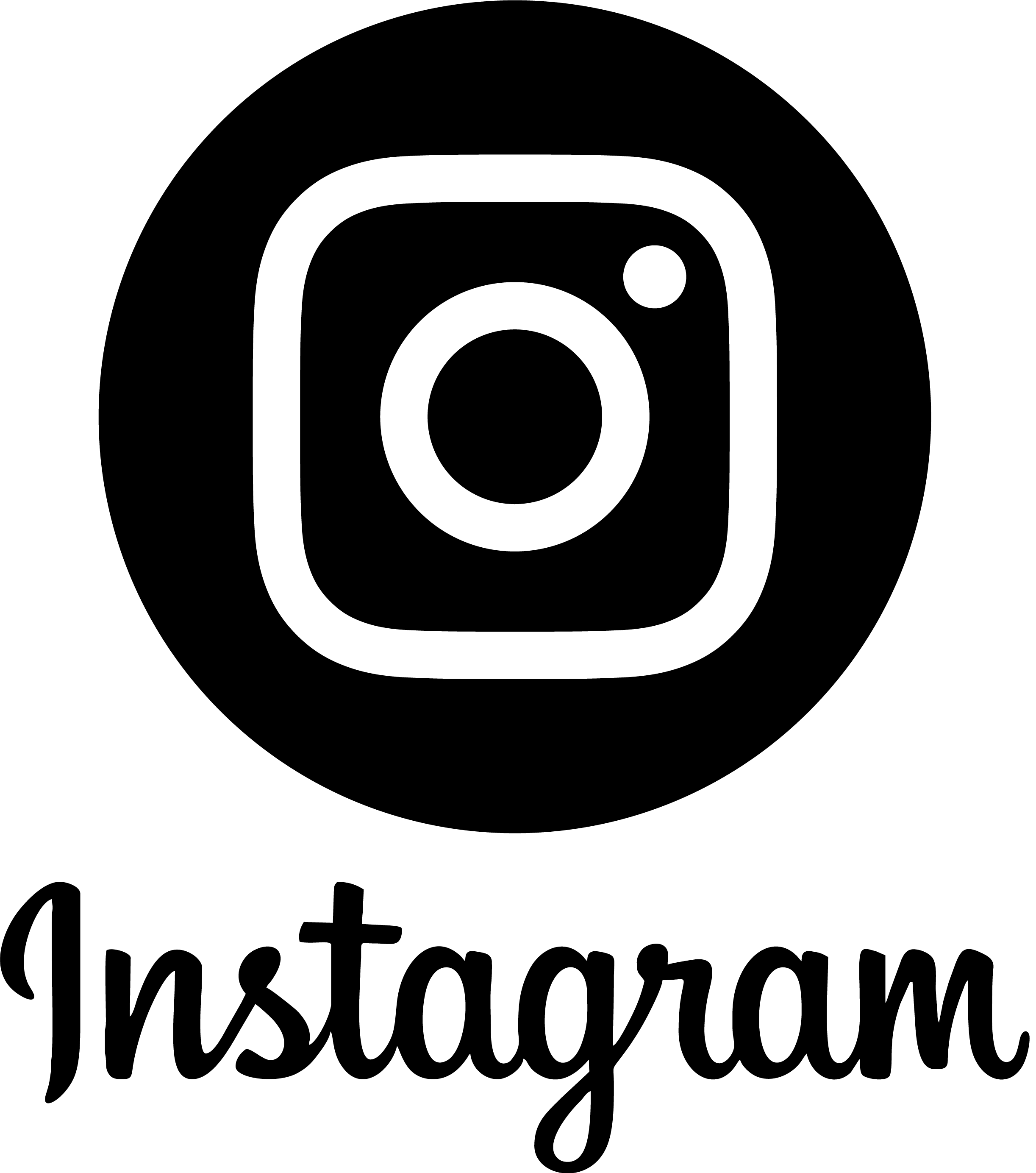 Circle Black Instagram Logo Transparent PNG