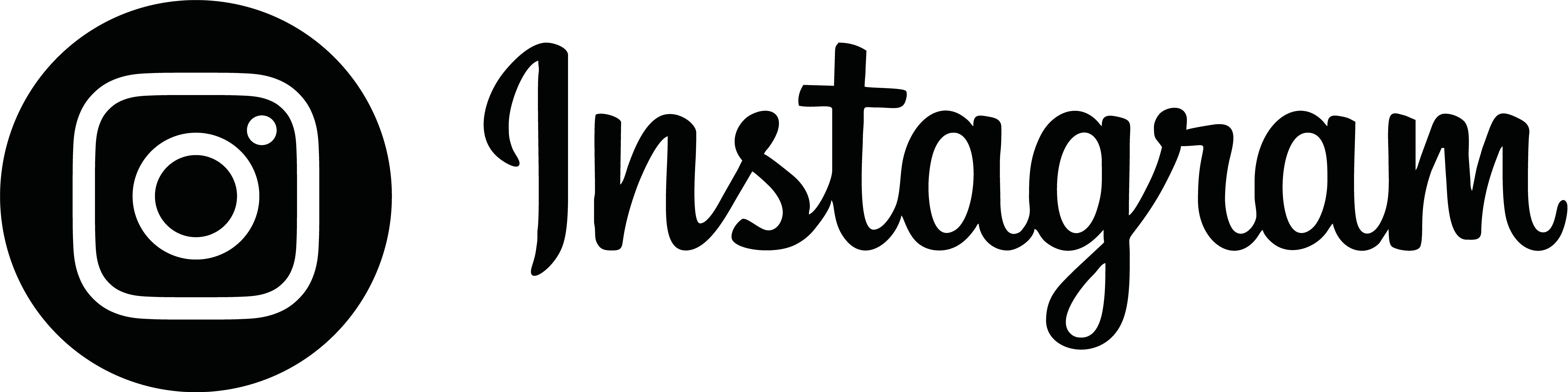 Circle-Black Instagram Logo With Name PNG