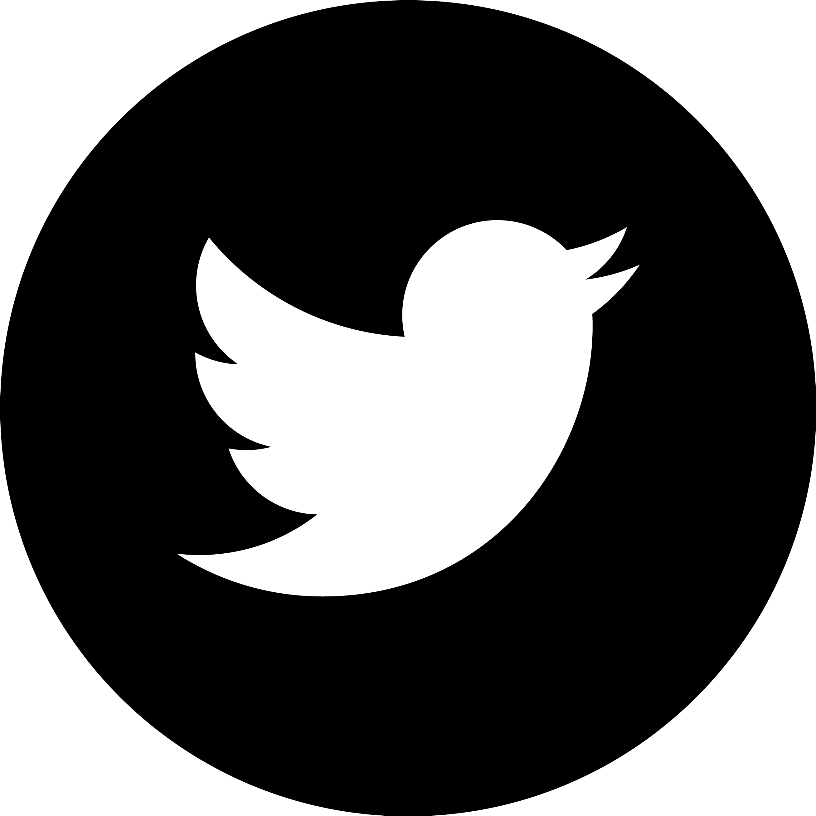 Twitter Circle Black Logo PNG