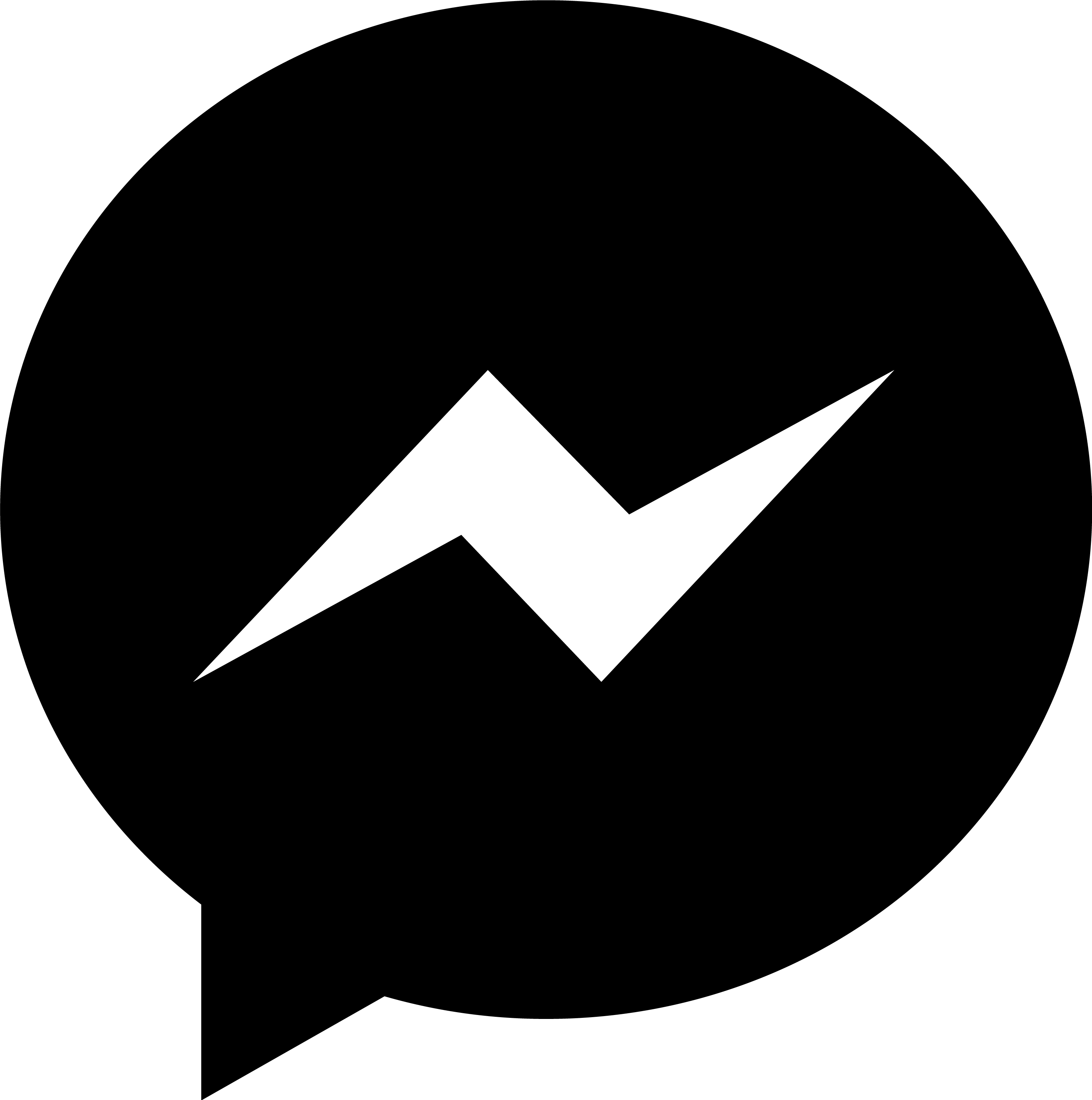 Facebook Messenger Black PNG Facebook Messenger Black PNG